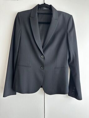 Theory Black Single-Breasted Nichelle 2 Sevona Women’s Blazer, US size 6
